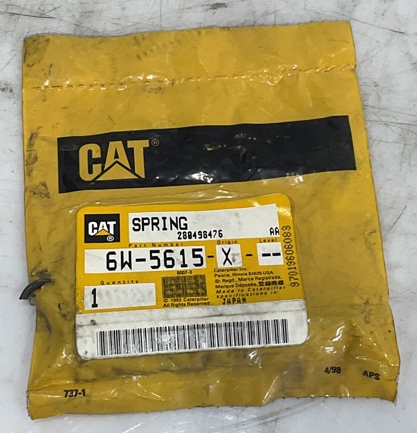 CAT OEM 6W-5625 SPRING 280498476 LOT OF 2 476