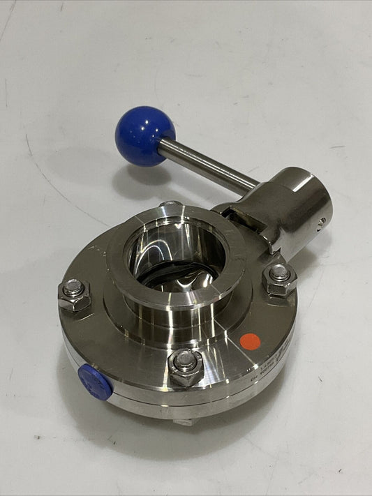 AWH MANUAL DIN BUTTERFLY VALVE W/ 1.4307/3 DN CH 772213 BA 851841 ADAPTER  CDM