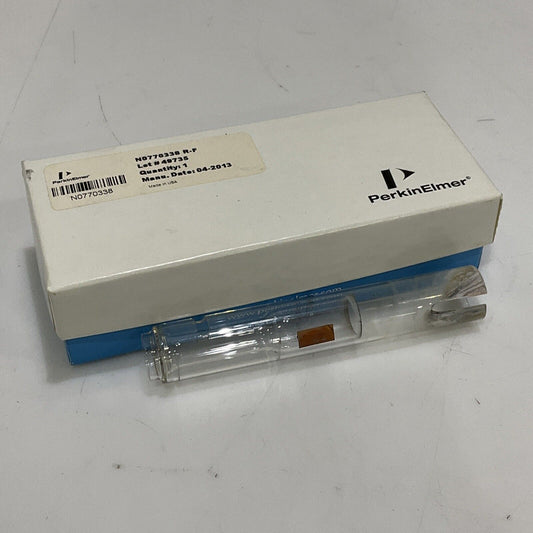 PERKINELMER N0770338 R-F 1-SLOT DEMOUNTABLE QUARTZ TORCH FOR OPTIMA CDM