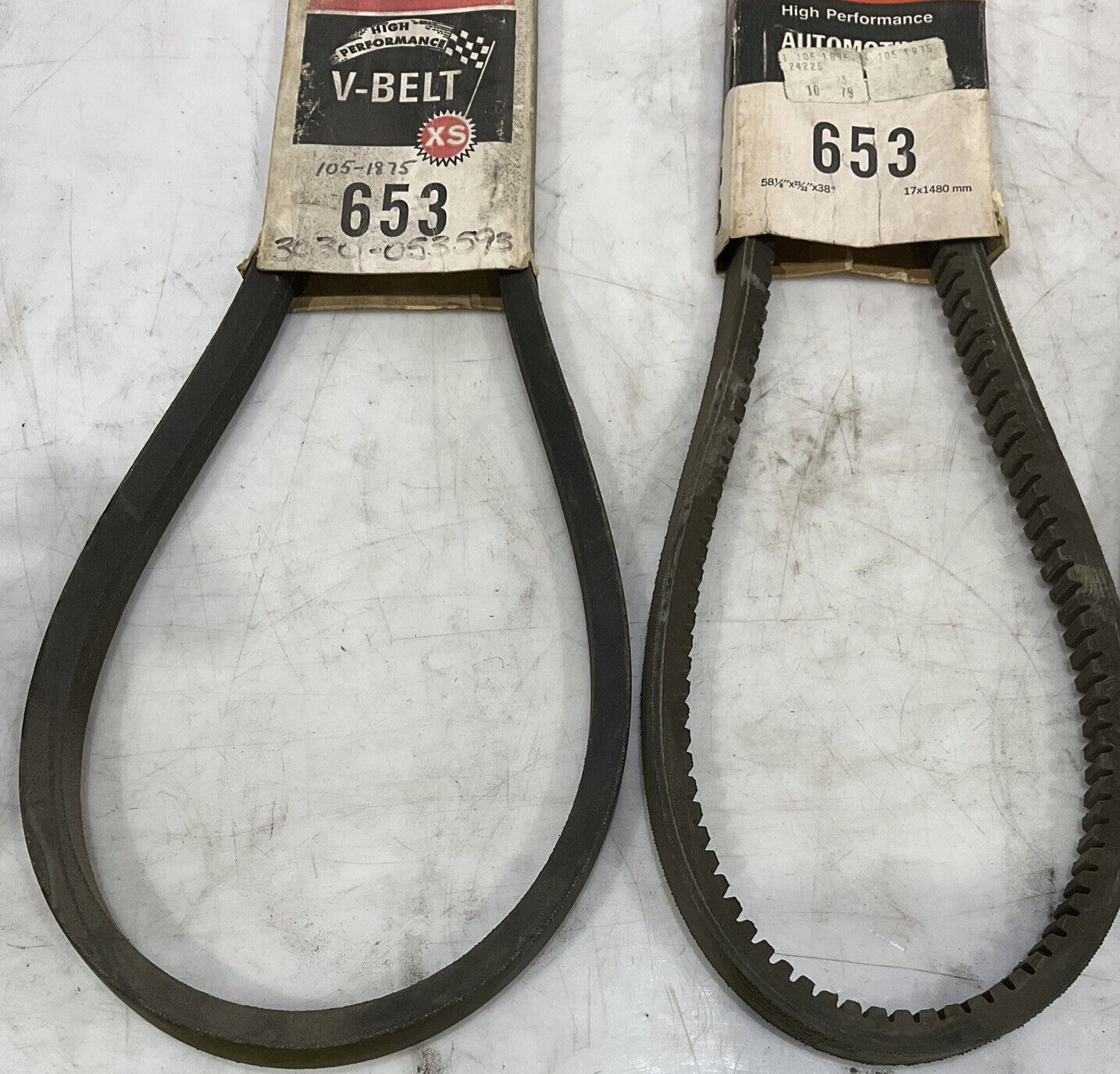 GATES 653 V-BELT LOT OF 3 476