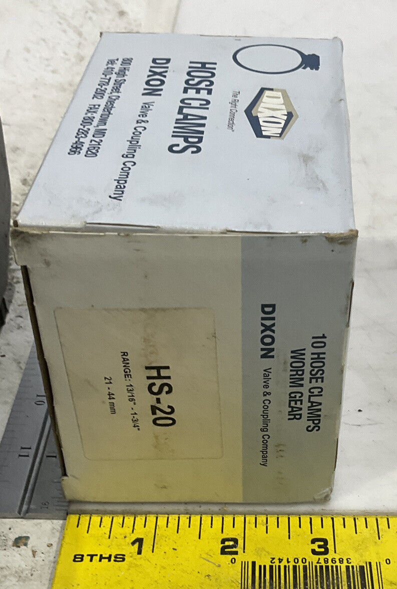 DIXON HS-20 10 HOSE CLAMPS WORM GEAR 476