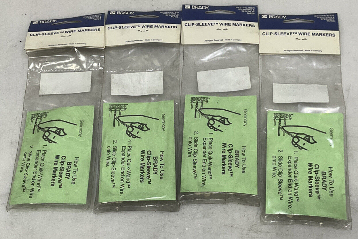 BRADY SCN-23-5 CLIP-SLEEVE WIRE MARKERS LOT OF 4 476
