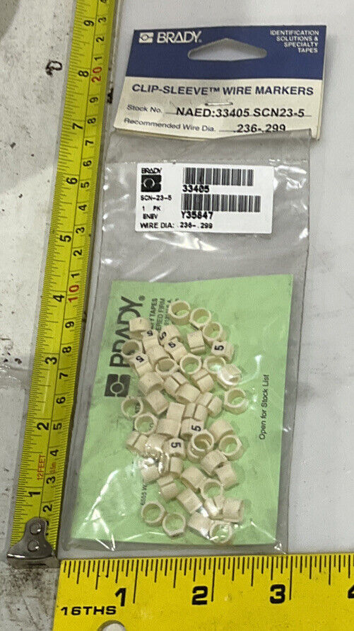 BRADY SCN-23-5 CLIP-SLEEVE WIRE MARKERS LOT OF 4 476