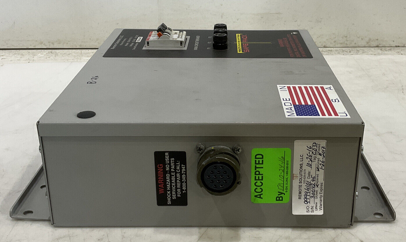 SAFE T RACK REMOTE SOLUTIONS RACKING SR-M-75C-1 CIRCUIT BREAKER 476