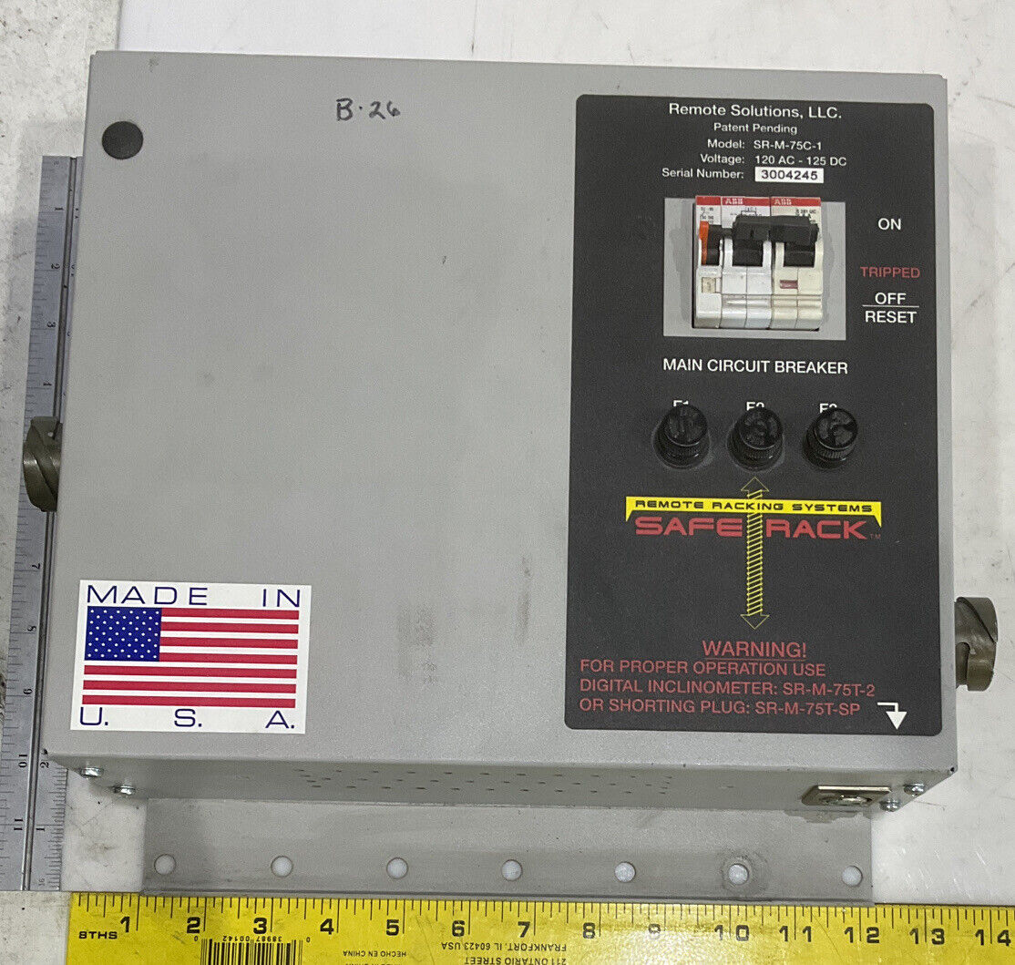 SAFE T RACK REMOTE SOLUTIONS RACKING SR-M-75C-1 CIRCUIT BREAKER 476