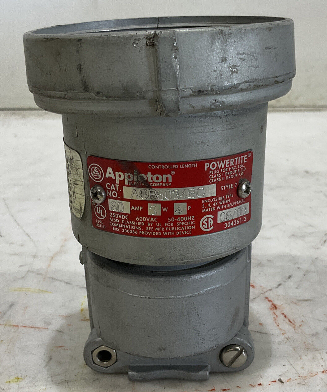 APPLETON ACP6034BC PLUG SLEEVE 476