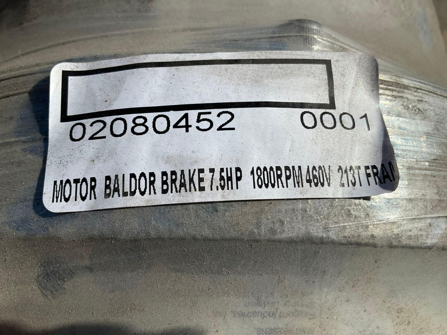 BALDOR ELECTRIC MOTOR CB907397 7.5HP, 460 VOLTS 108734100ELB STEARNS BRAKE 373