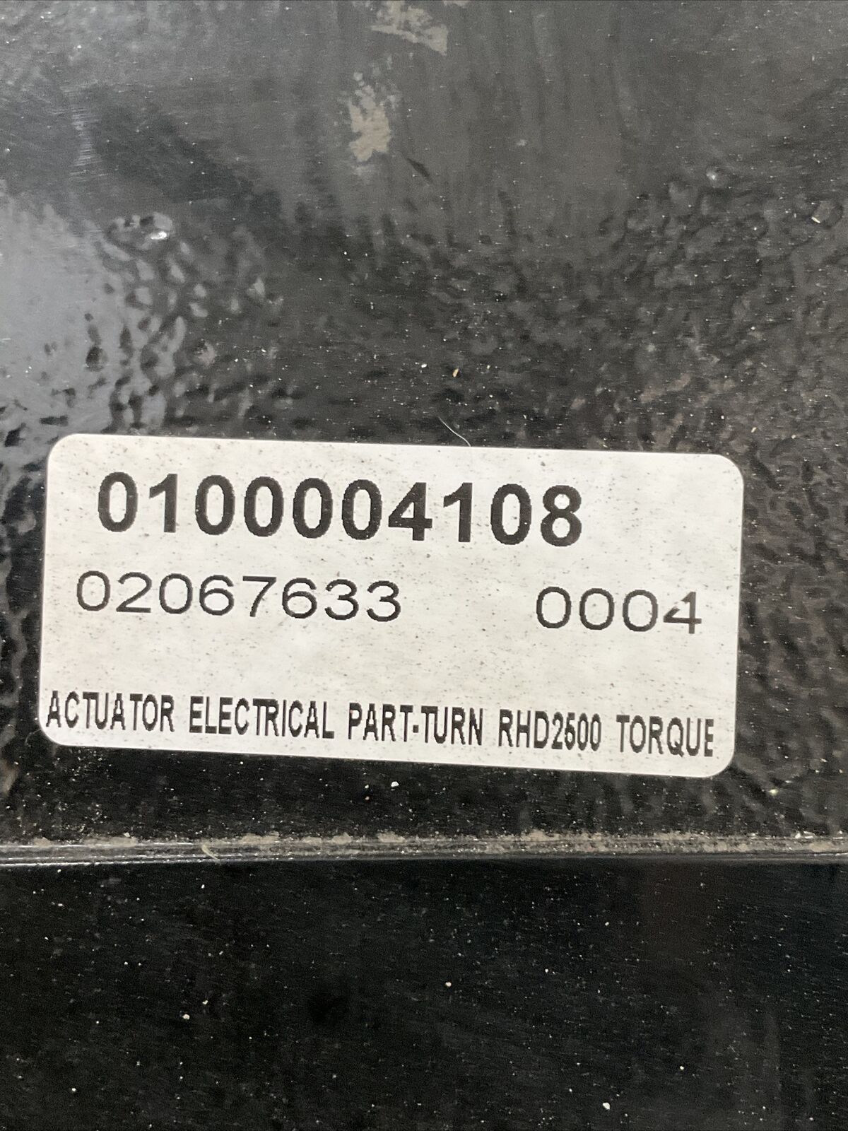 ABB RHD 2500-25 CONTRAC PART TURN ELECTRICAL ACTUATOR 373