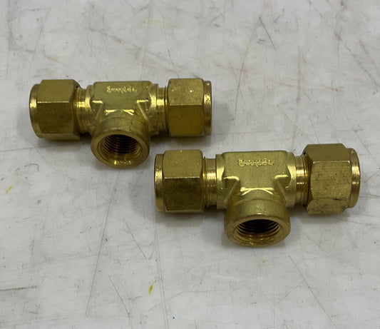 SWAGELOK B-8-T FEMALE TEE LOT OF 2 476