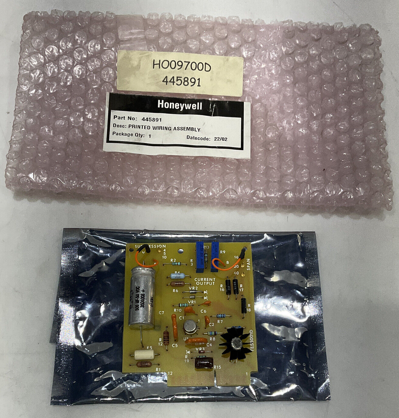 HONEYWELL 445891 TES5001D PRINTED WIRING ASSEMBLY SUPPRESSION 373
