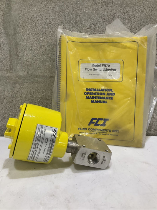 FCI FR70-4 FLOW SWITCH MONITOR .75” 2.5” S L V 5181-W 115VAC 60HZ 7VA 373