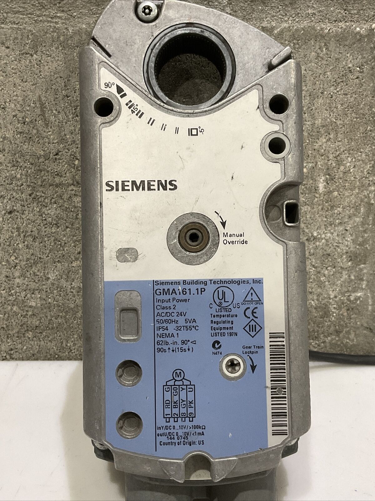 SIEMENS GMA161.1P ELECTRIC OPEN AIR ACTUATOR 24V 373