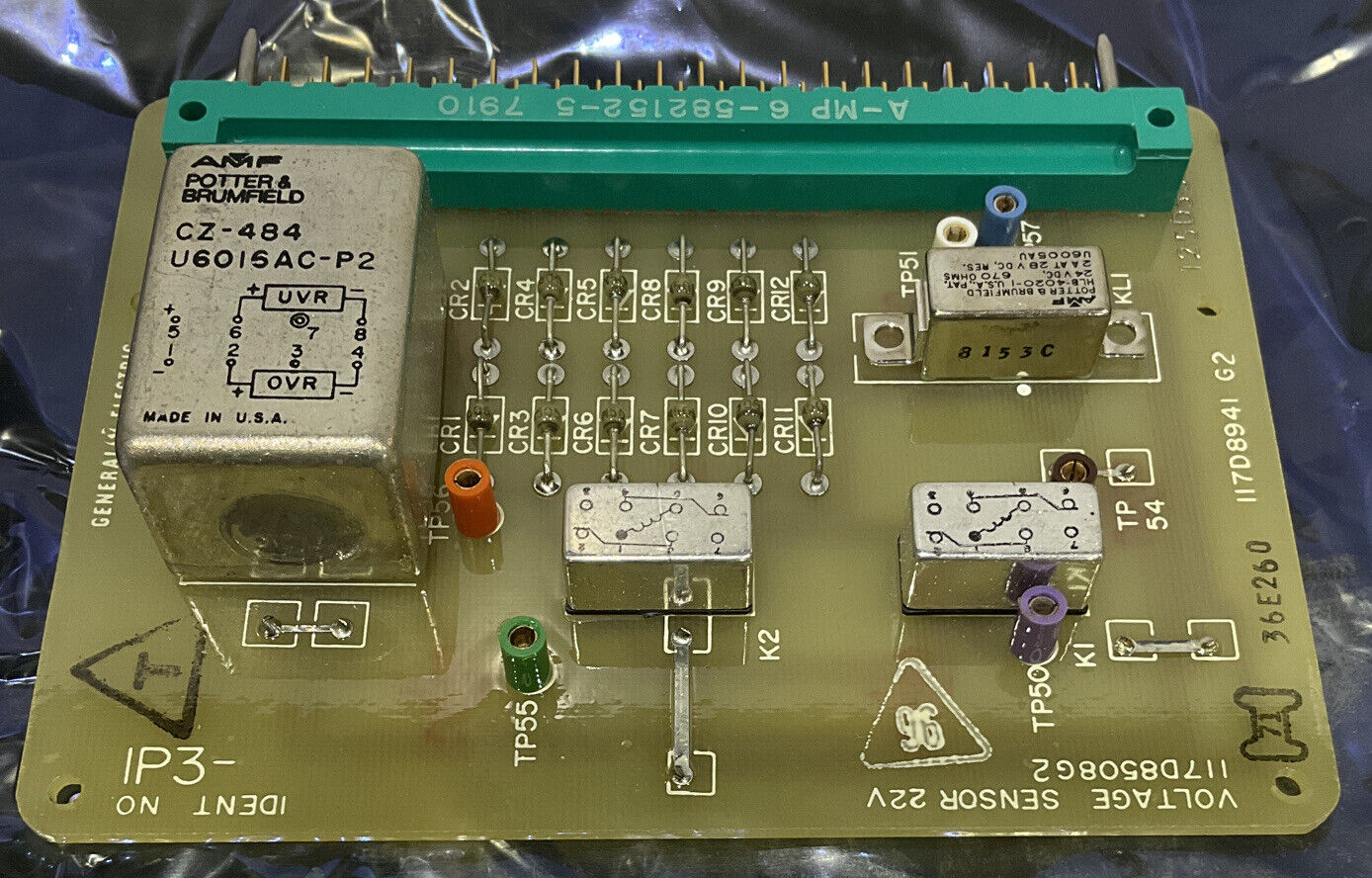 GENERAL ELECTRIC 117D8508G2 VOLTAGE SENSOR 22V 1P3 373