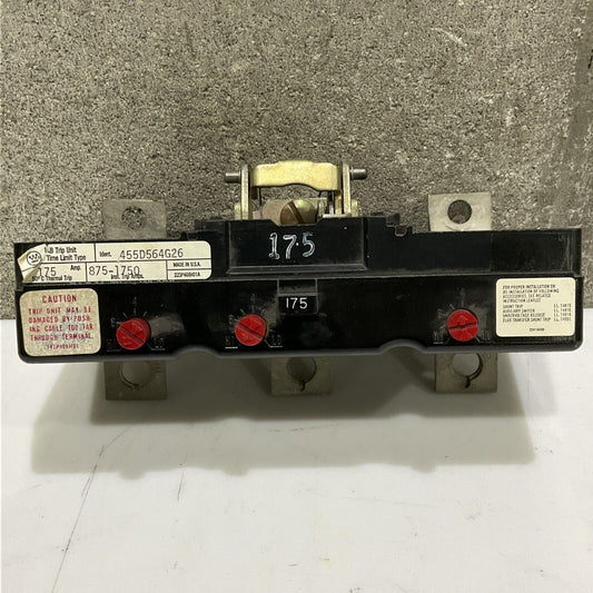 WESTINGHOUSE 455D564G26 AB TRIP UNIT 175AMP 875-1750 TRIP AMPS 373