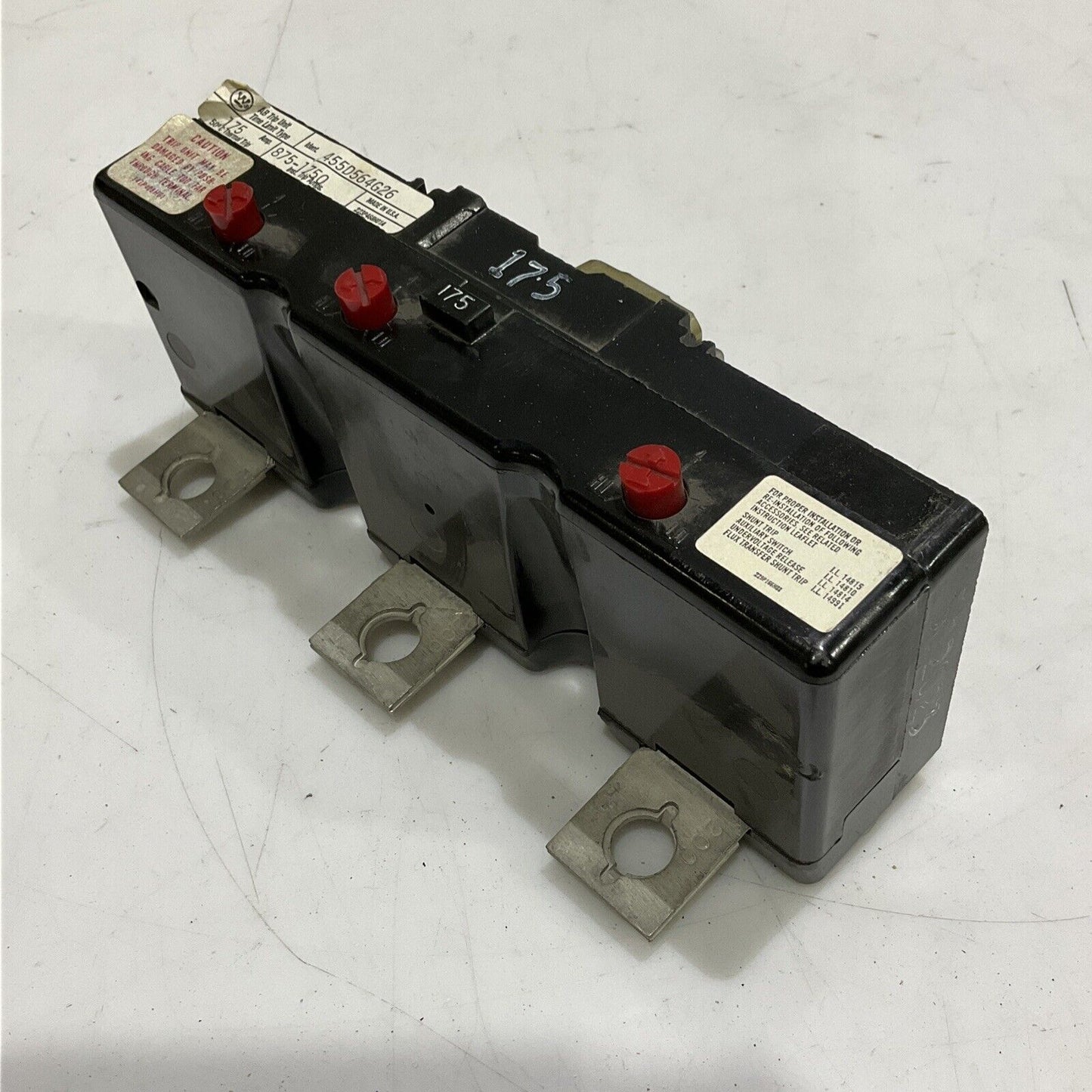 WESTINGHOUSE 455D564G26 AB TRIP UNIT 175AMP 875-1750 TRIP AMPS 373