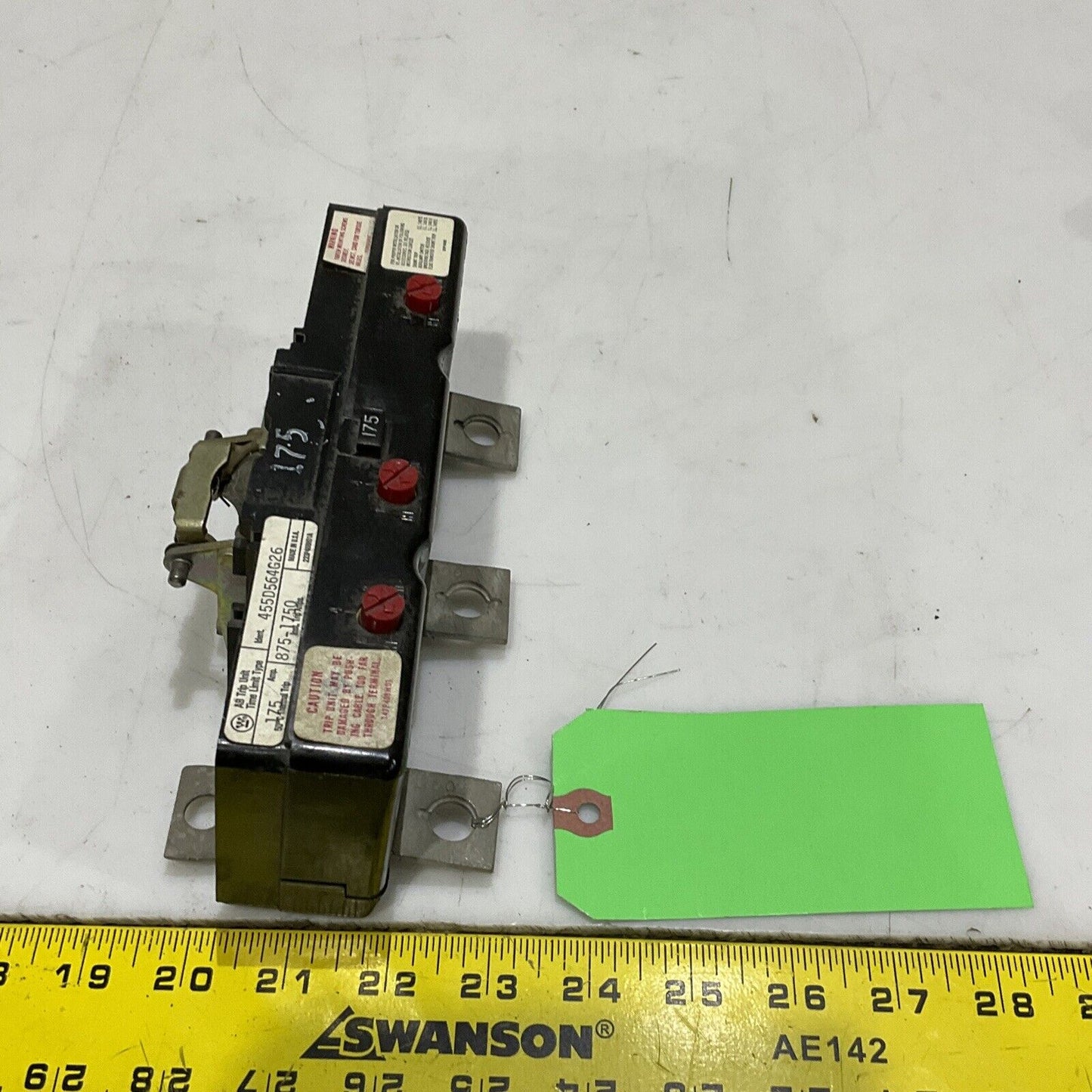 WESTINGHOUSE 455D564G26 AB TRIP UNIT 175AMP 875-1750 TRIP AMPS 373