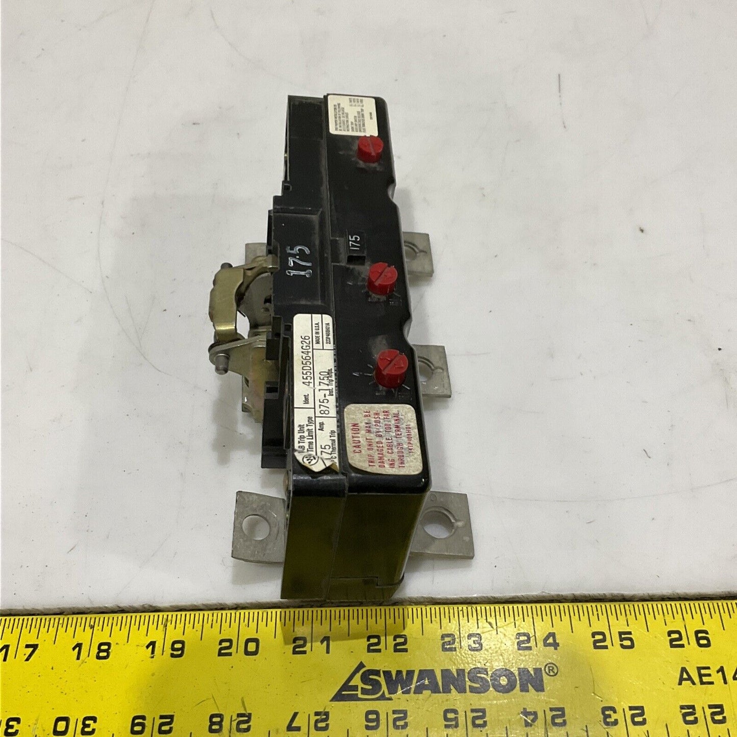 WESTINGHOUSE 455D564G26 AB TRIP UNIT 175AMP 875-1750 TRIP AMPS 373