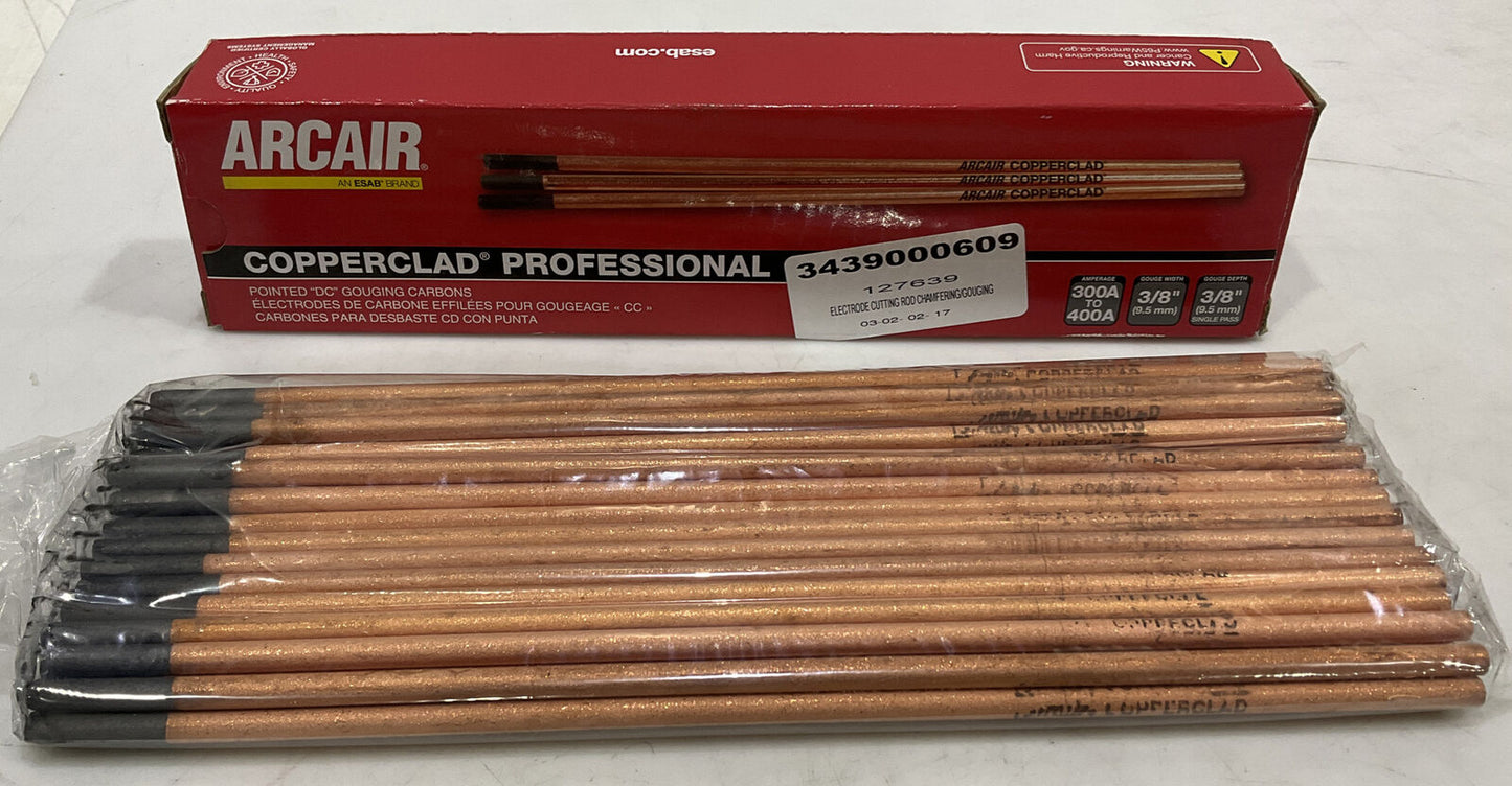 ARCAIR 22043003 COPPERCLAD PROFESSIONAL ELECTRODE CUTTING ROD QTY 50 373