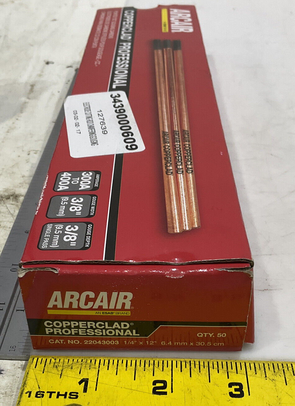 ARCAIR 22043003 COPPERCLAD PROFESSIONAL ELECTRODE CUTTING ROD QTY 50 373