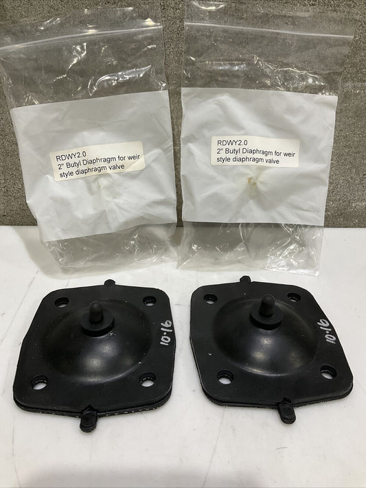 ITT GRINNELL 253 RDWY2.0 6862 BUTYL DIAPHRAGM WIER DIAPHRAGM VALVE LOT OF 2 373