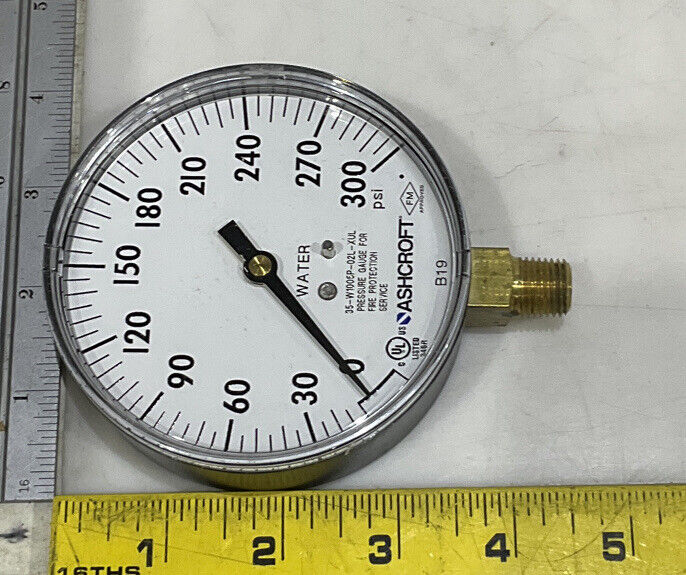 ASHCROFT 35W1005PH 02L XUL PRESSURE GAUGE 0-300psi 373