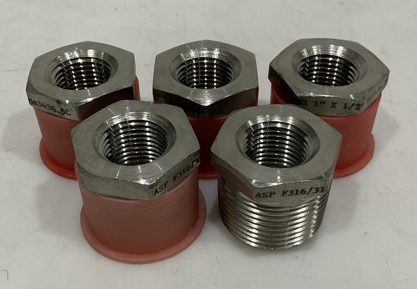 ASP F316/316L V3R B16 1”x1/2” OA3436.5C RECUCER BUSHING LOT OF 5