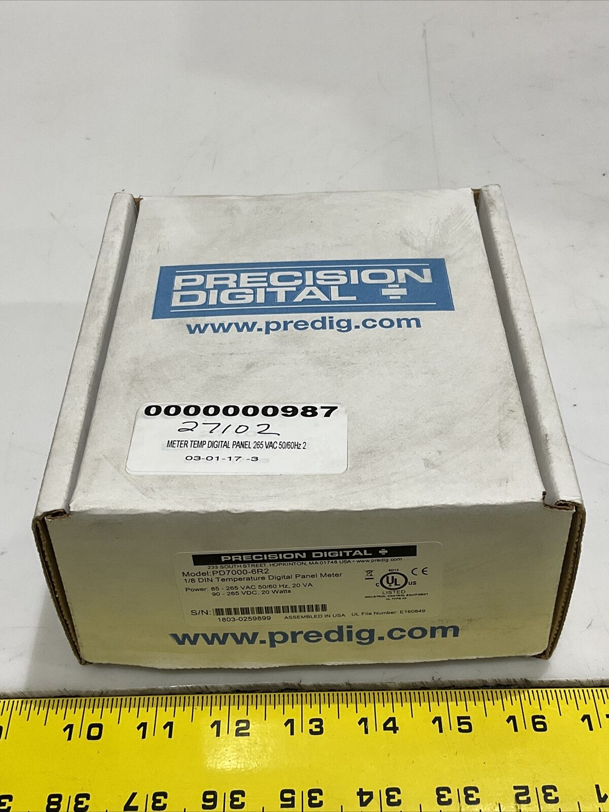 PRECISION DIGITAL PD7000-6R2 TEMPERATURE DIGITAL PANEL METER 85-265 VAC 373