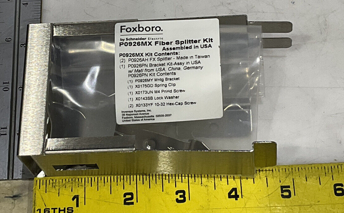 SCHNEIDER FOXBORO/FORMERICA P0926MX OSC-1801L FIBER OPTIC SPLITTER KIT 373