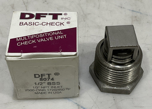 DFT 8074 2500 CWP 1/2” BSS MULTIPOSITIONAL CHECK VALVE UNIT 373