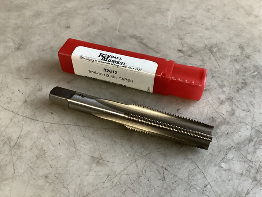 KIMBALL MIDWEST 82812 TAPER 9/16-18 H3 4FL 476