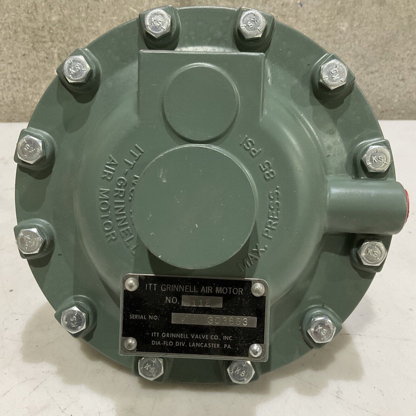WEIR ITT GRINNELL 3112 303863 DIAPHRAGM VALVE 85 PSI FIG 2407-3112-R 373