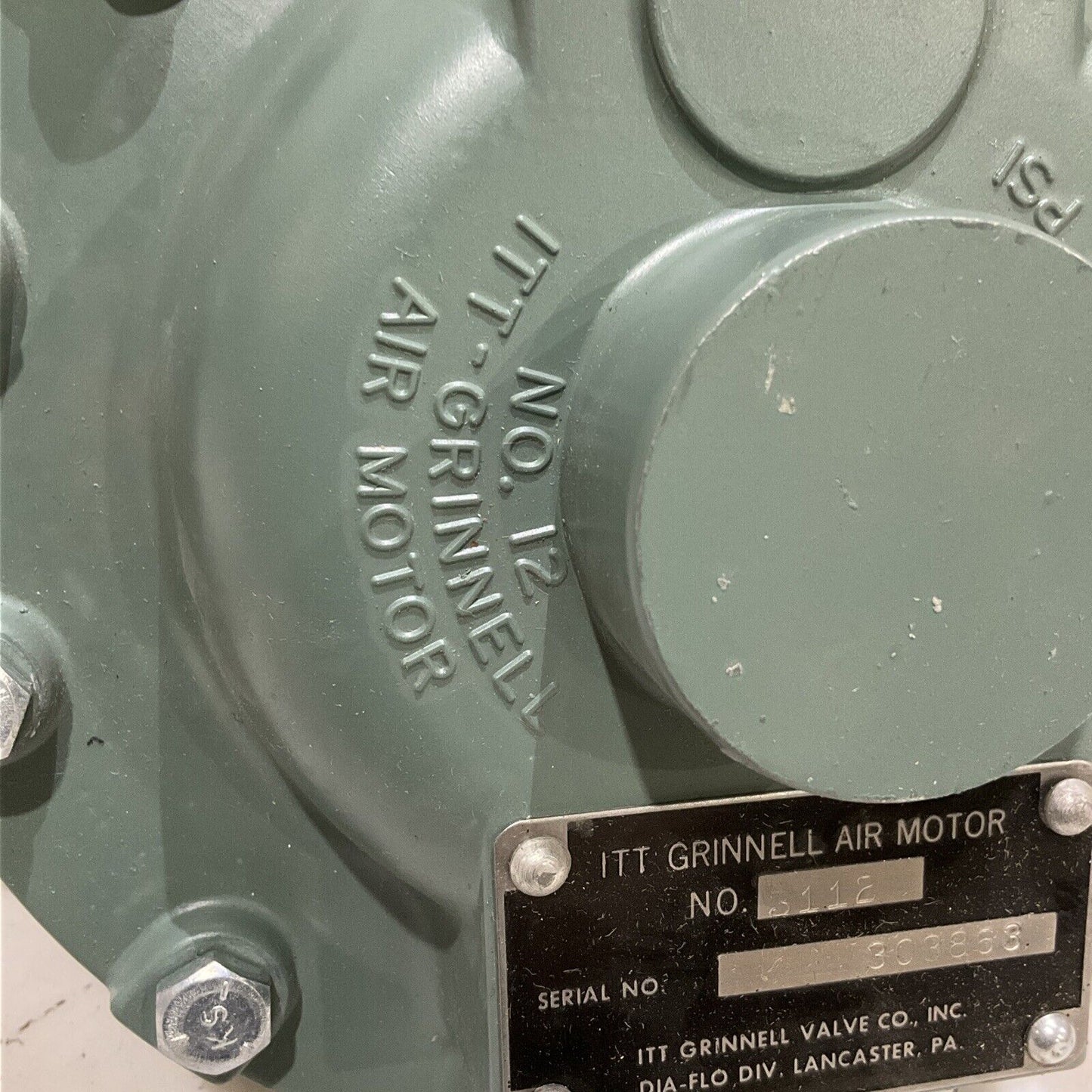 WEIR ITT GRINNELL 3112 303863 DIAPHRAGM VALVE 85 PSI FIG 2407-3112-R 373