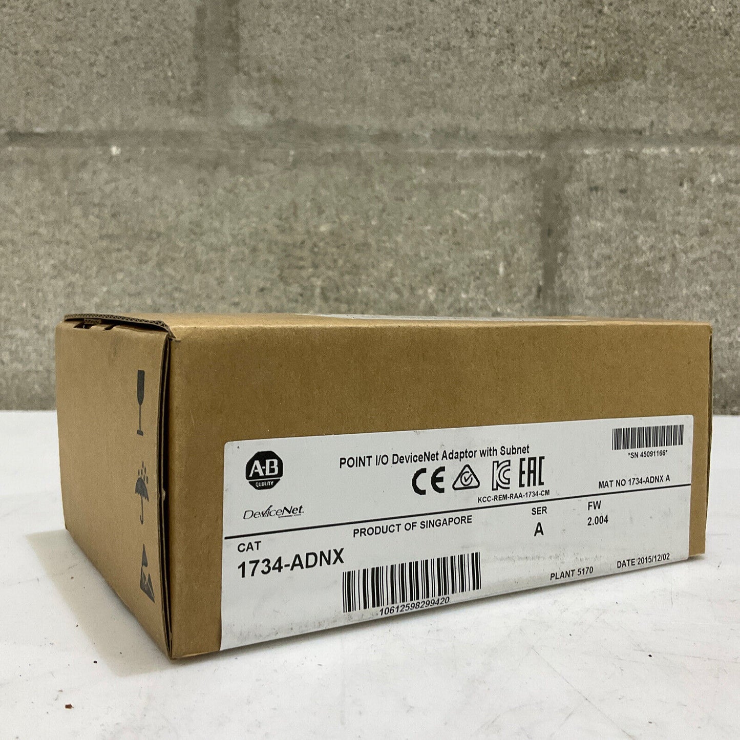 ALLEN BRADLEY 1734-ADNX POINT I/O DEVICENET ADAPTER WITH SUBNET SERIES A 373