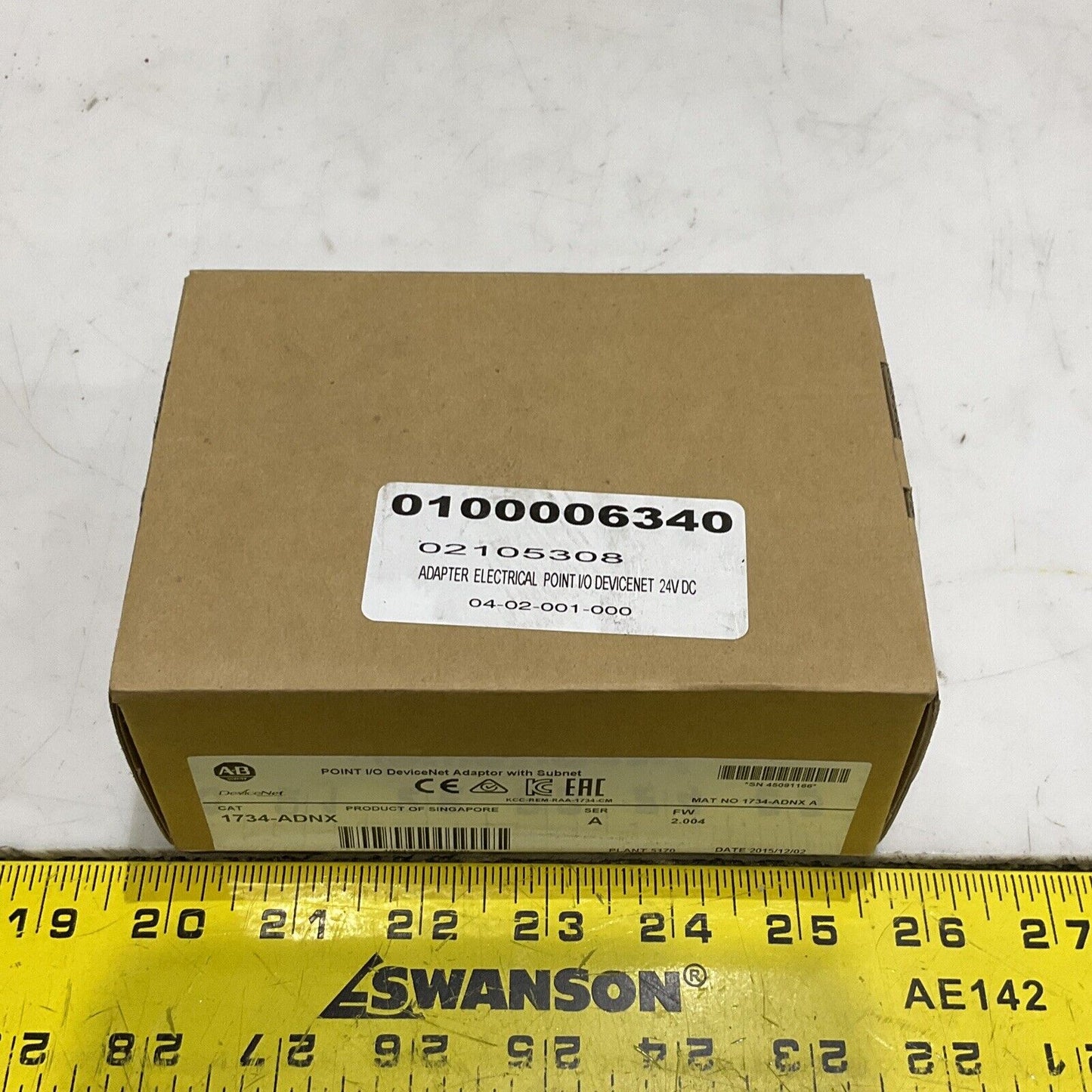 ALLEN BRADLEY 1734-ADNX POINT I/O DEVICENET ADAPTER WITH SUBNET SERIES A 373