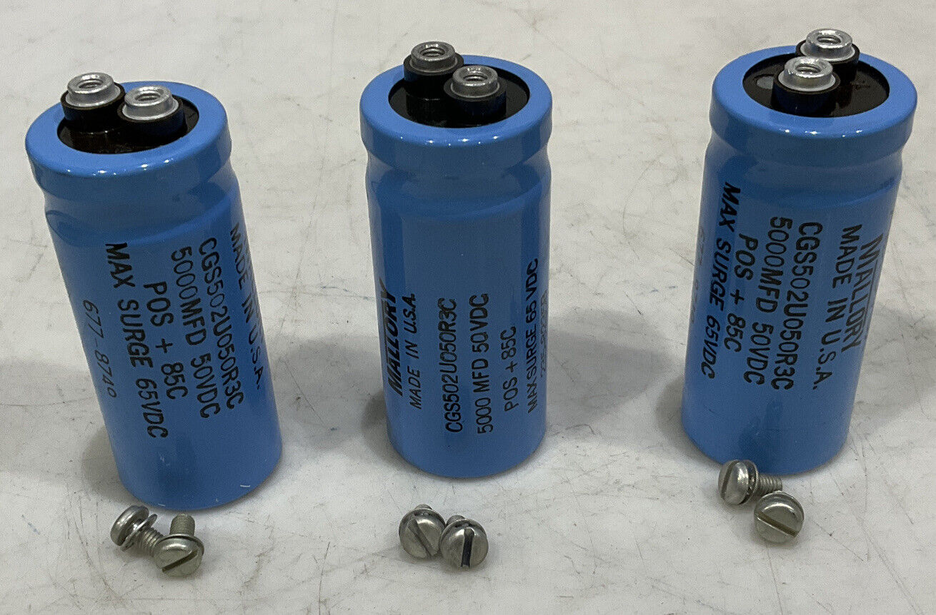 MALLORY CGS502U050R3C CAPACITOR LOT OF 3 373