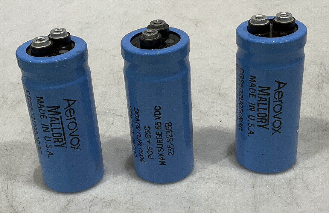 MALLORY CGS502U050R3C CAPACITOR LOT OF 3 373