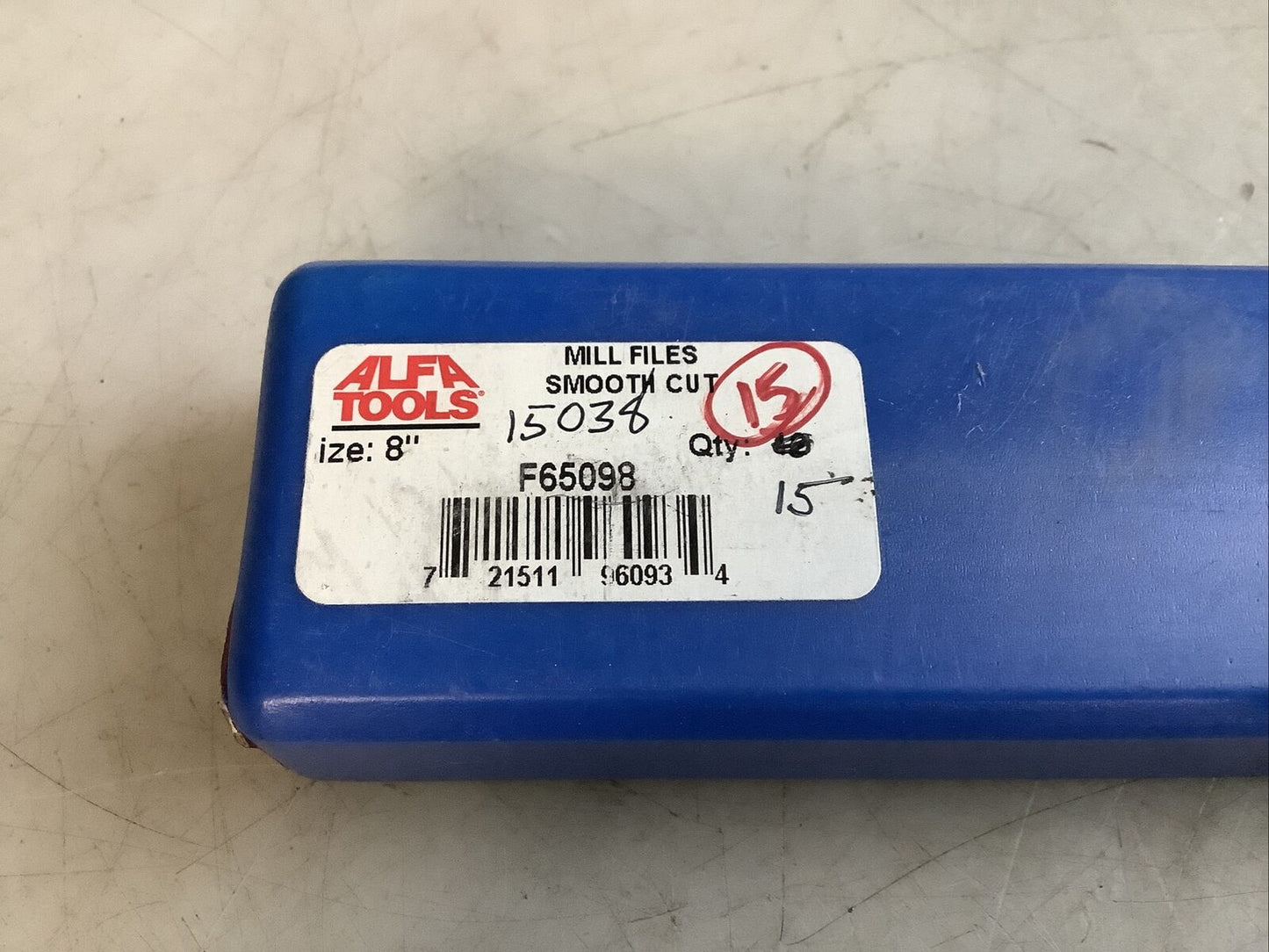 ALFA TOOLS F65098 SMOOTH CUT MILL FILE 8IN 373 - QTY 15
