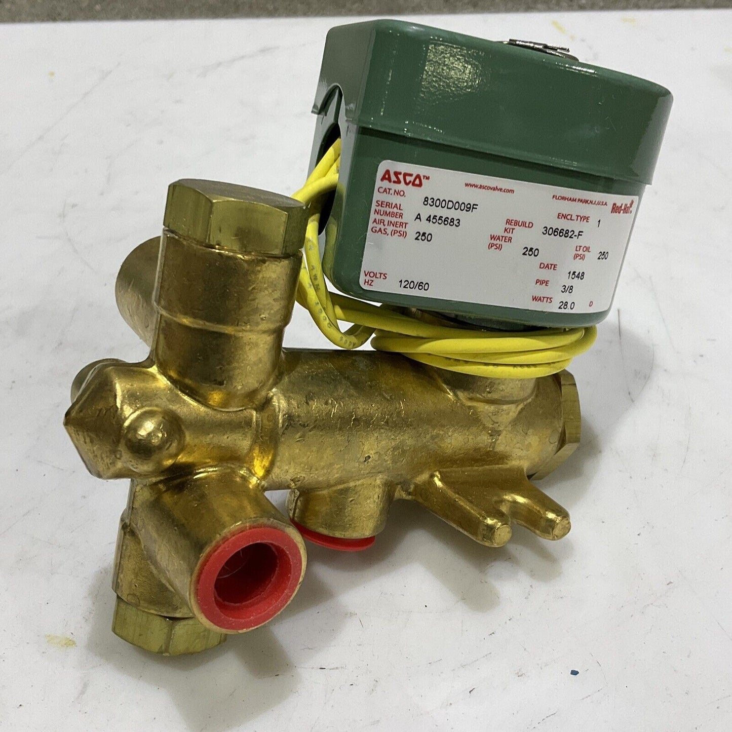 ASCO 8300D009F SOLENOID VALVE 3-WAY 120/60 373