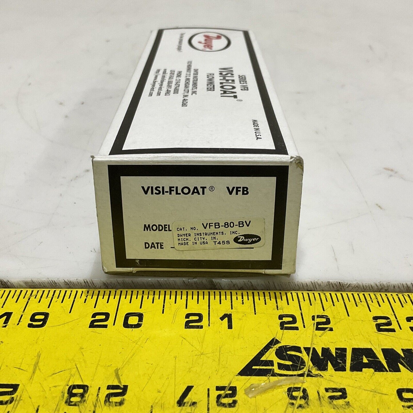DWYER VFB-80-BV FLOWMETER VISI-FLOAT SERIES VFB 373