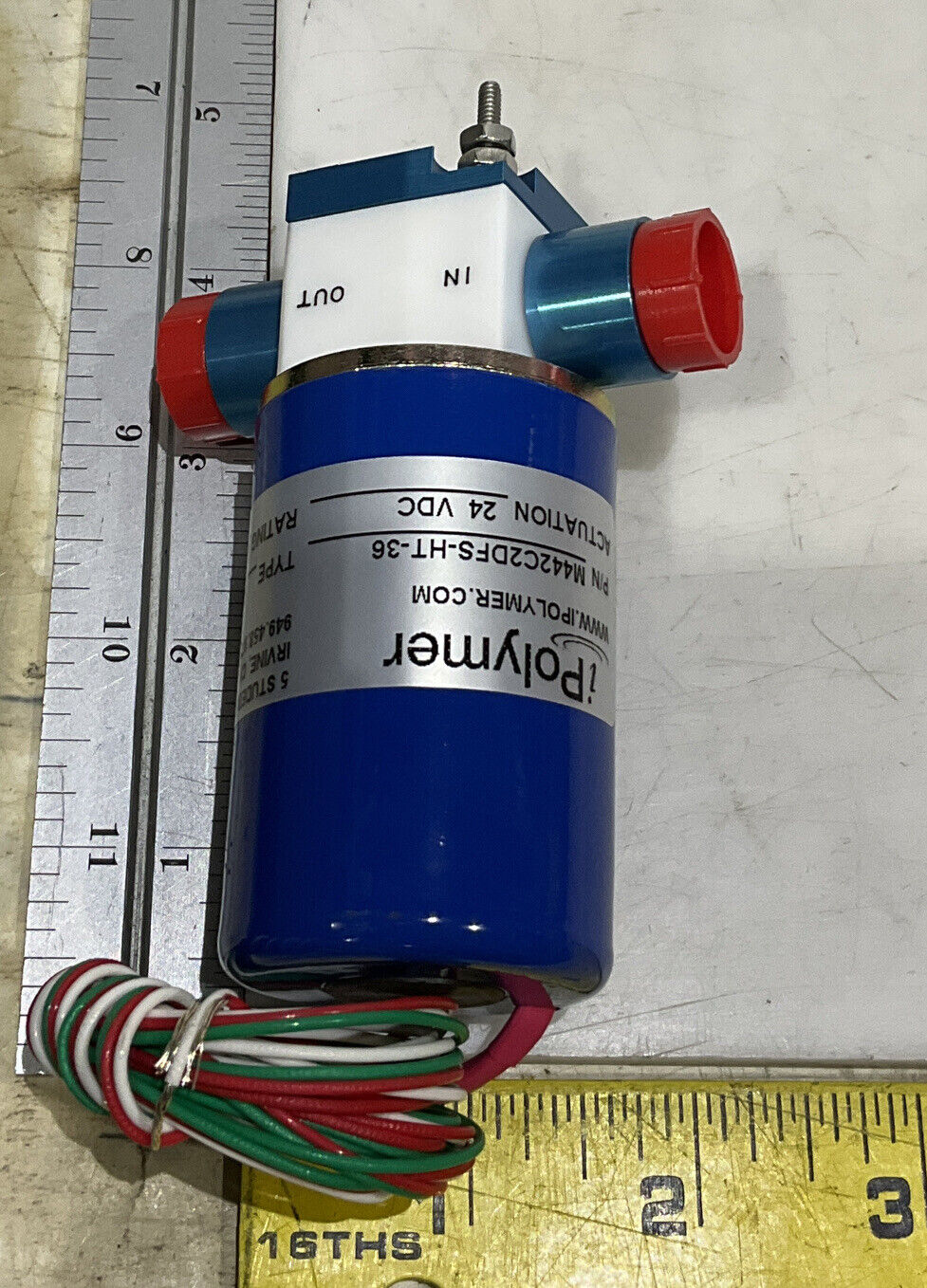 IPOLYMER M442C2DFS-HT-36 24 VDC NC 60 PSI 2 WAY SOLENOID VALVE 373