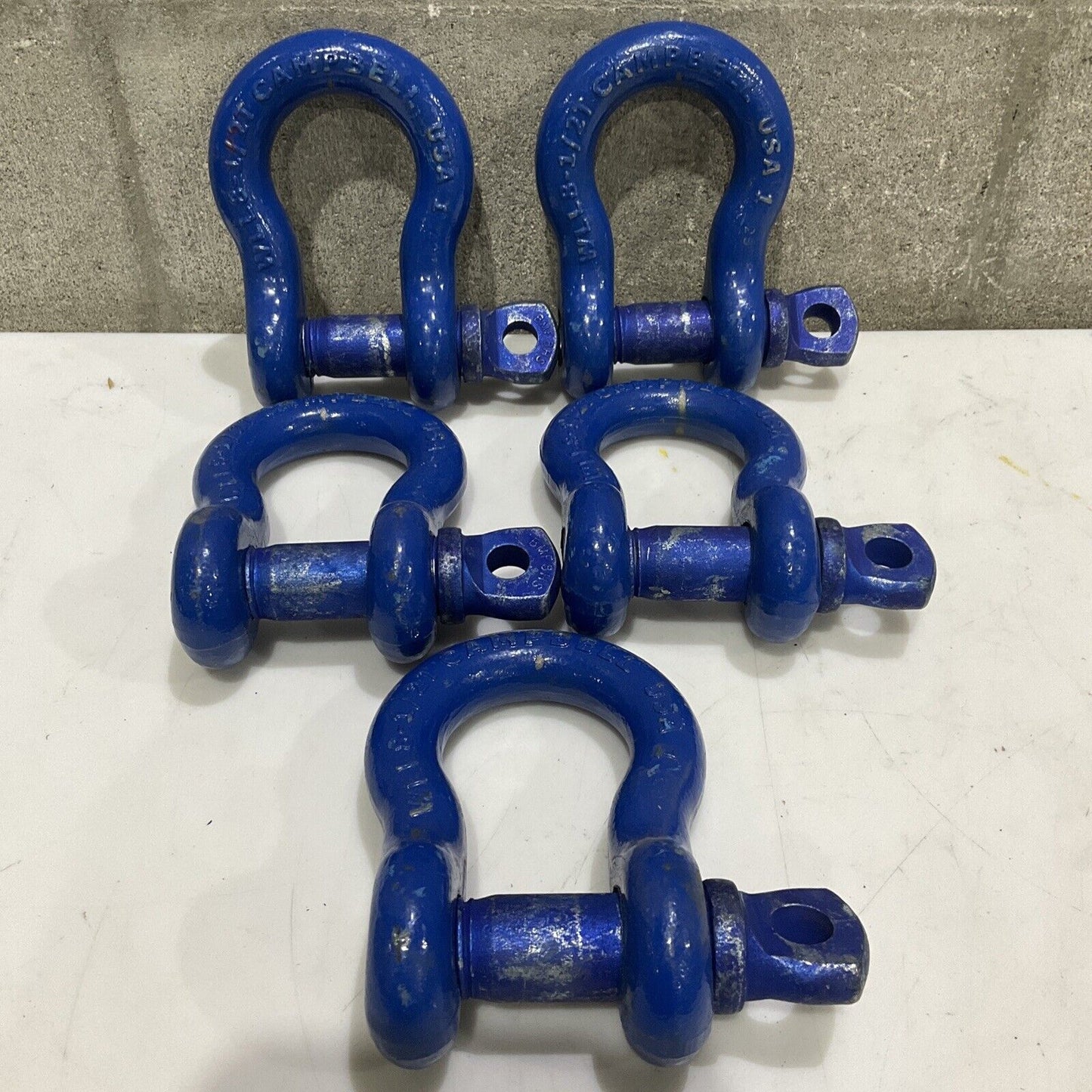 CAMPBELL 8-1/2T ANCHOR SHACKLE WITH SCREW PIN USA 1 LOT OF 5 373