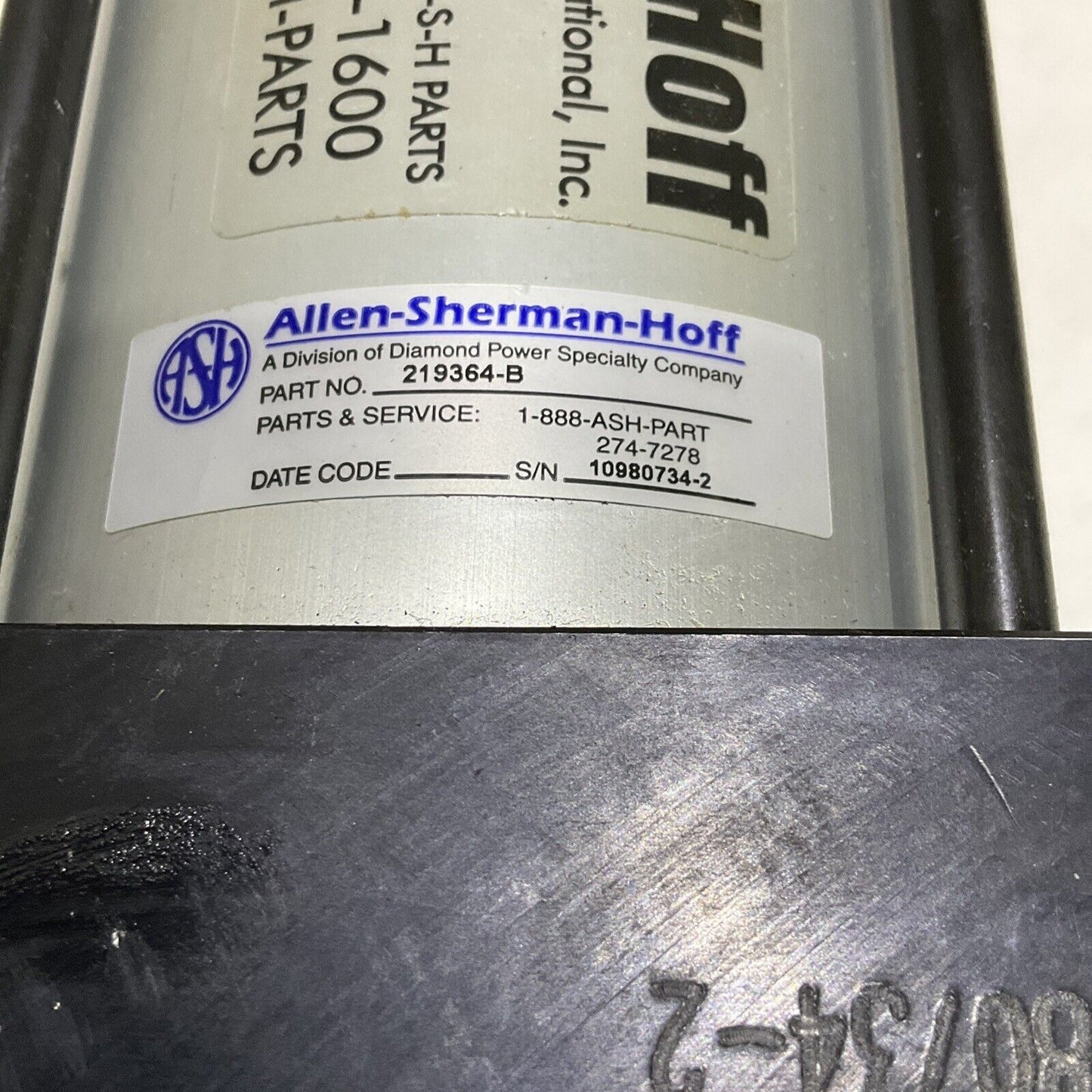 ALLEN-SHERMAN-HOFF 219364-B DOUBLE ACTING PNEUMATIC CYLINDER 1/2” 4” 6” 373