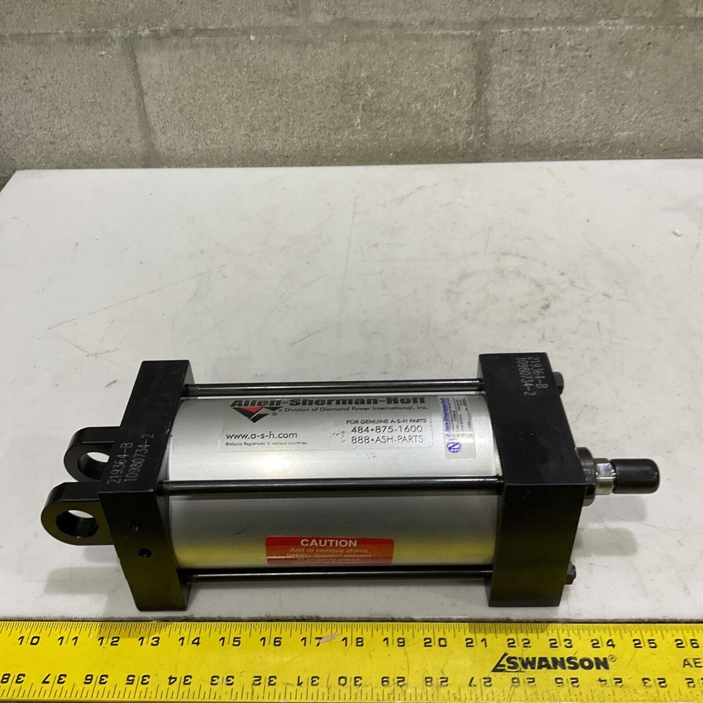 ALLEN-SHERMAN-HOFF 219364-B DOUBLE ACTING PNEUMATIC CYLINDER 1/2” 4” 6” 373