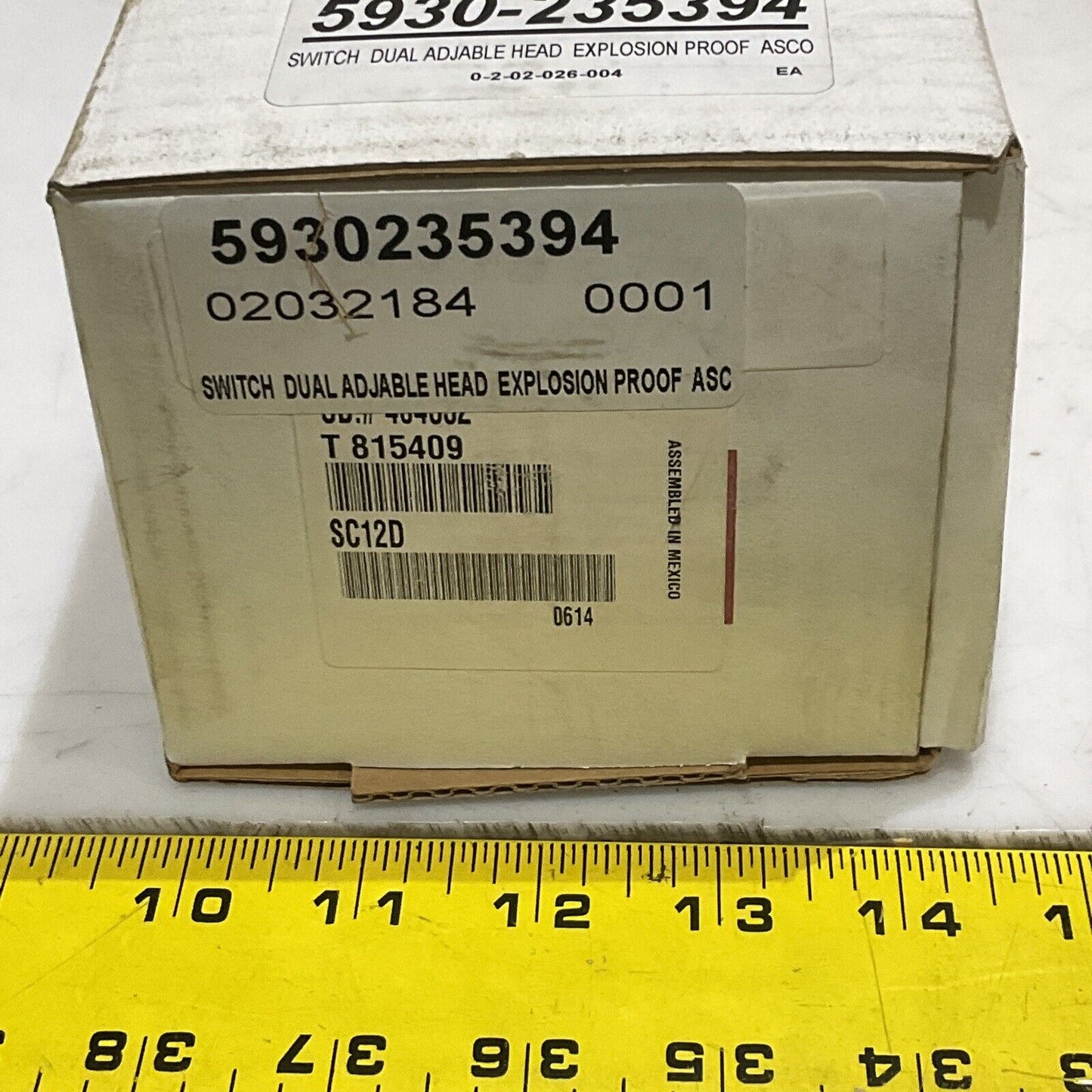 ASCO T815409 SC12D EXPLOSION PROOF SWITCH ADJUSTABLE HEAD 373