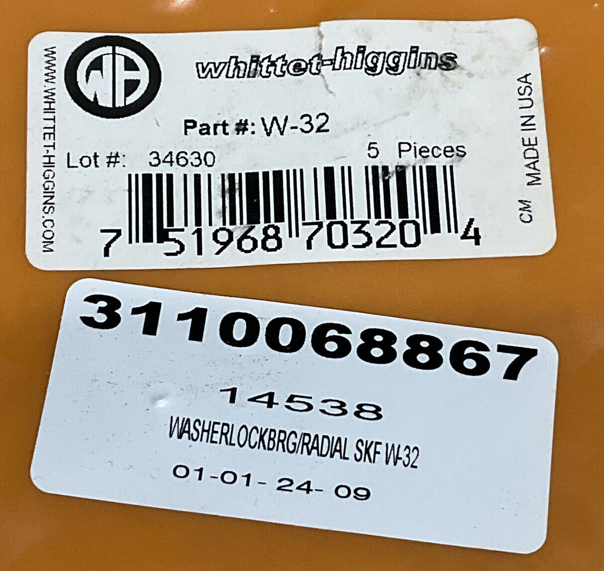 WHITTET-HIGGINS W-32 LOCK WASHER LOT OF 2 881