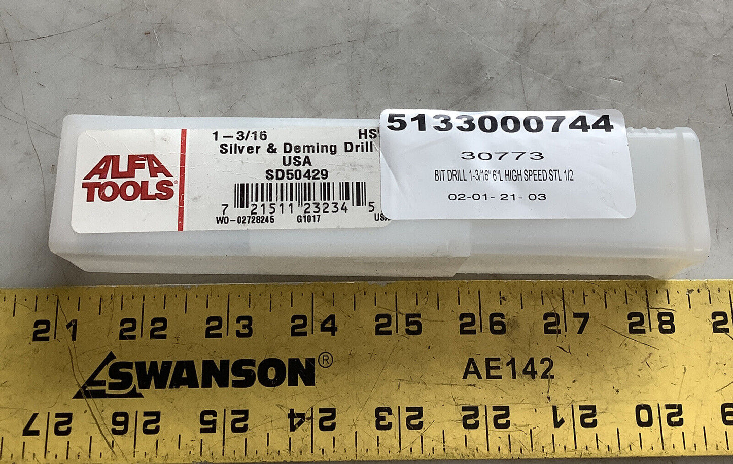 ALFA TOOLS SD50429 1-3/16 SILVER & DEMING DRILL LOT OF 3 373