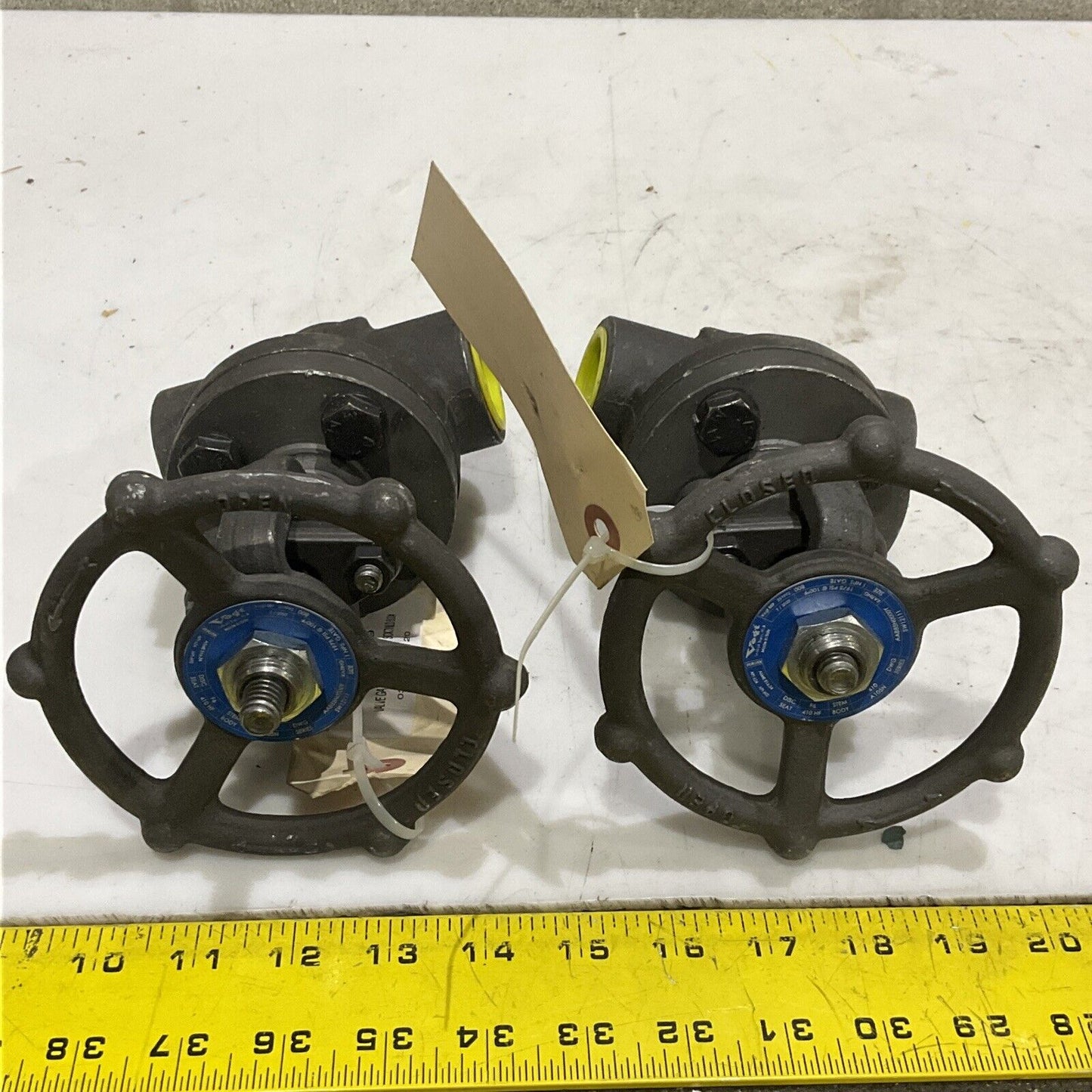 VOGT AAB5N0000Y SW1211 GATE VALVE 1975 PSI 100F 800 1” LOT OF 2 373