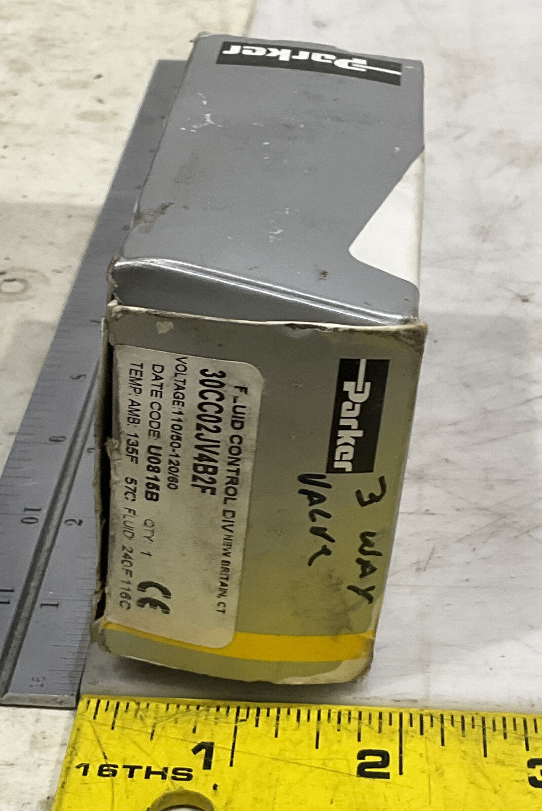 PARKER 30CC02JV4B2F FLUID CONTROL 3 Way Valve 97A8