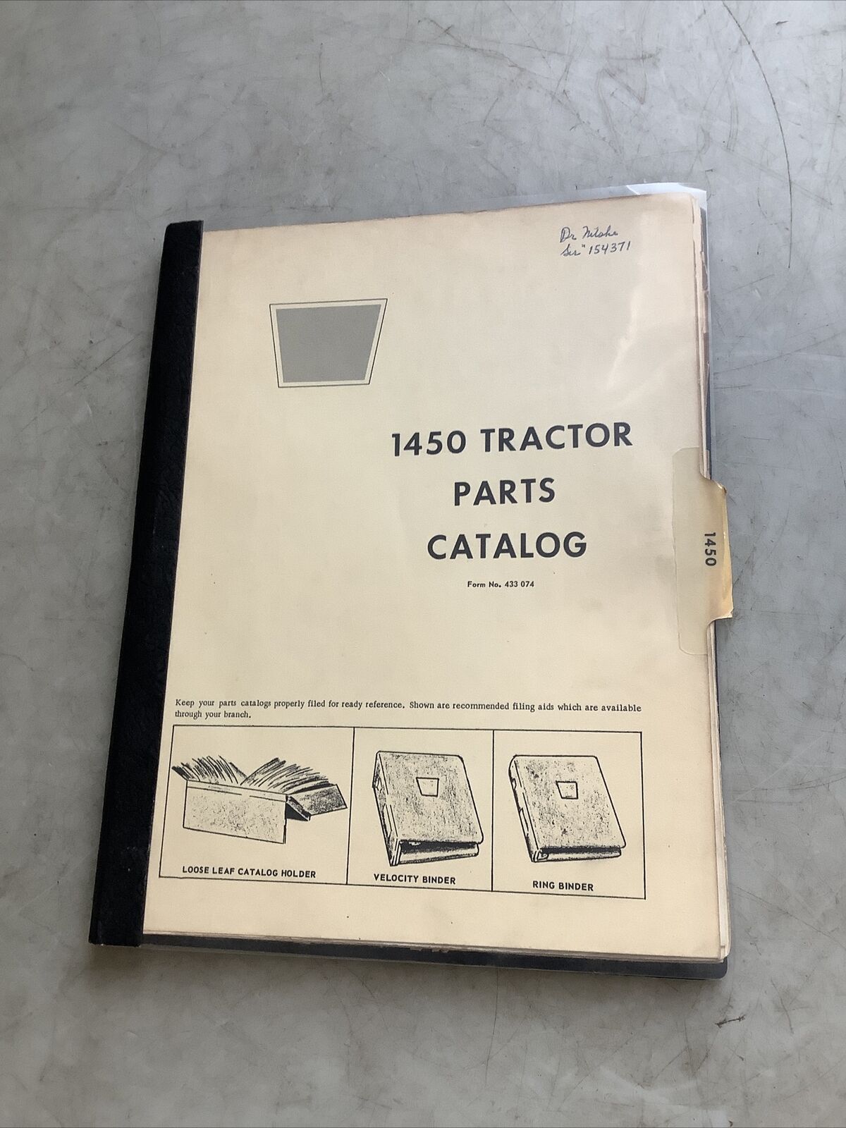WHITE 1450 TRACTOR PARTS CATALOG B303