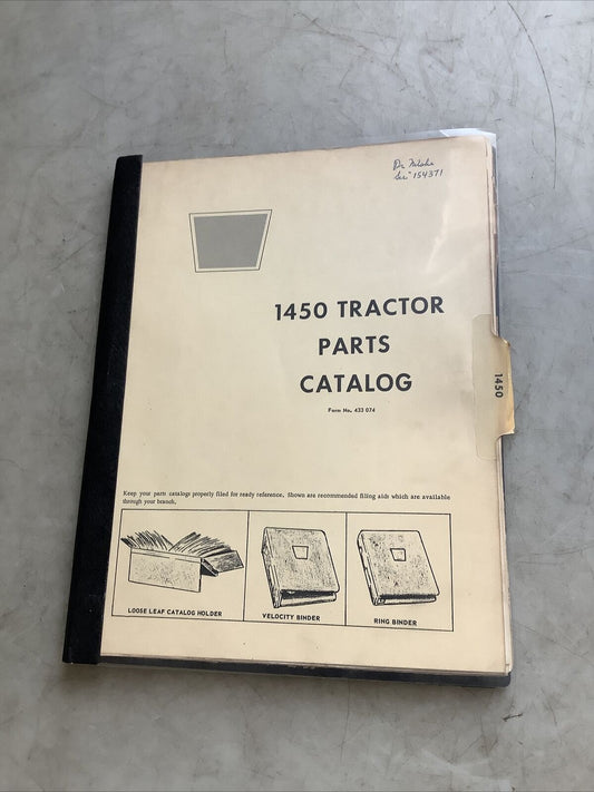 WHITE 1450 TRACTOR PARTS CATALOG B303